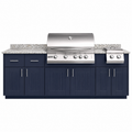 Custom 304 Stainless Steel Outdoor Kitchen Island with Sink and Gas Grill