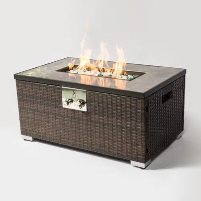 32-Inch Propane Fire Pit Table with 40,000 BTU Auto-Ignition