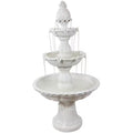 59 In. 3-Tier Welcome Outdoor Water Fountain