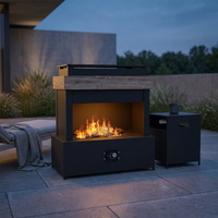 43 In. 50000BTU Propane Fire Pit Table Modern Outdoor Gas Fire Table — Studio Shot