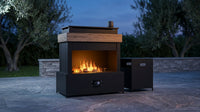 43 In. 50000BTU Propane Fire Pit Table Modern Outdoor Gas Fire Table — Lifestyle
