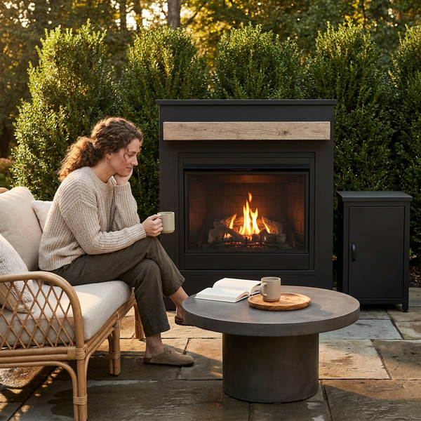 43 In. 50000BTU Propane Fire Pit Table Modern Outdoor Gas Fire Table