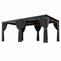 Aluminum Louvered Pergola Built for Weather Control, Adjustable Roof, Water-Tight Design, Rectangle Frame