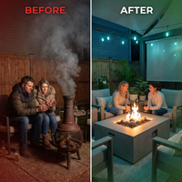 Concrete Fire Pit Table - Rectangular — Before & After