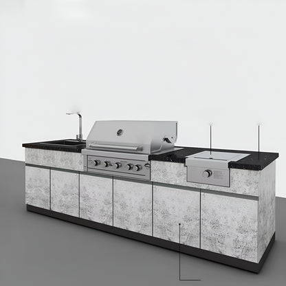 Custom 304 Stainless Steel Outdoor Kitchen Island with Sink and Gas Grill