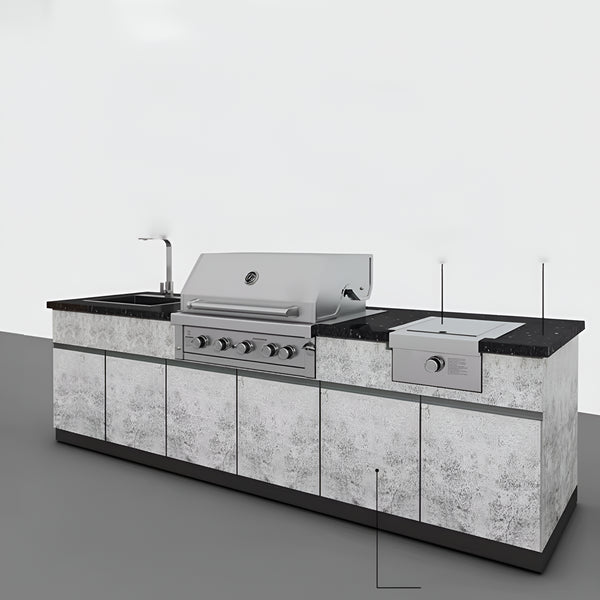 Custom 304 Stainless Steel Outdoor Kitchen Island with Sink and Gas Grill